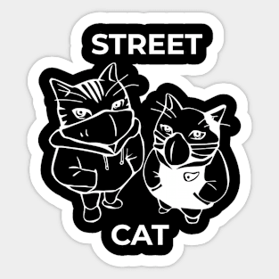 Street Cat Funny Design Sticker